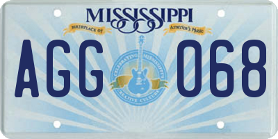 MS license plate AGG068
