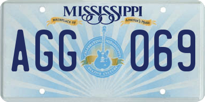 MS license plate AGG069