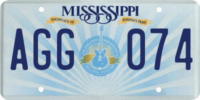 MS license plate AGG074