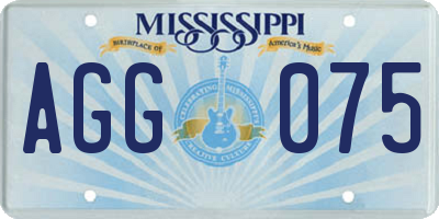 MS license plate AGG075
