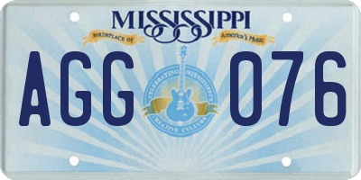 MS license plate AGG076