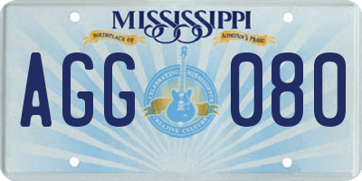 MS license plate AGG080