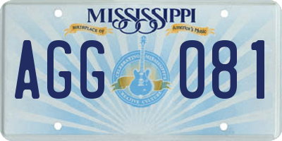 MS license plate AGG081