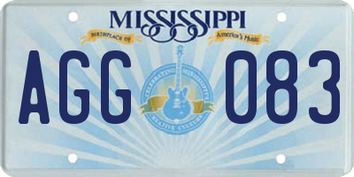 MS license plate AGG083