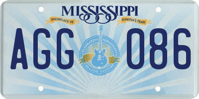 MS license plate AGG086
