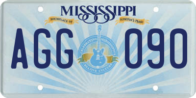 MS license plate AGG090