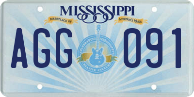 MS license plate AGG091