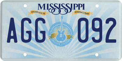 MS license plate AGG092