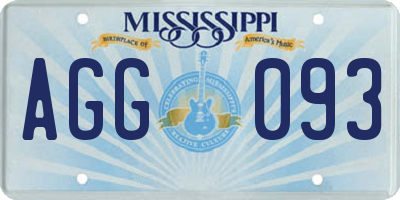 MS license plate AGG093