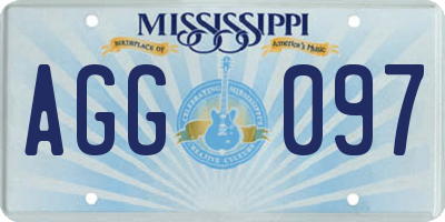 MS license plate AGG097