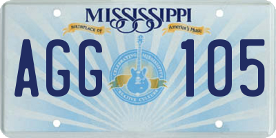 MS license plate AGG105