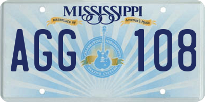 MS license plate AGG108