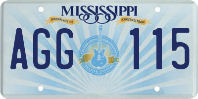 MS license plate AGG115