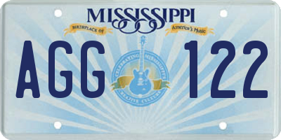 MS license plate AGG122