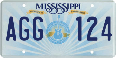 MS license plate AGG124