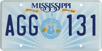 MS license plate AGG131