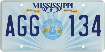 MS license plate AGG134