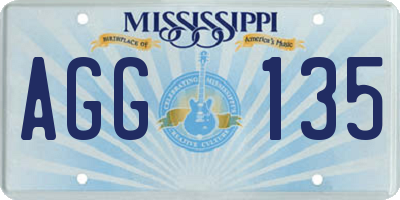 MS license plate AGG135