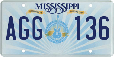 MS license plate AGG136