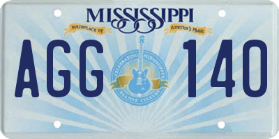 MS license plate AGG140