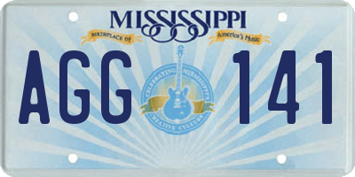MS license plate AGG141