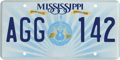 MS license plate AGG142