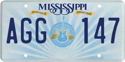 MS license plate AGG147