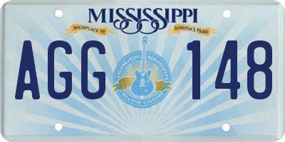 MS license plate AGG148