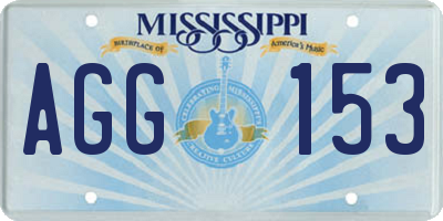 MS license plate AGG153