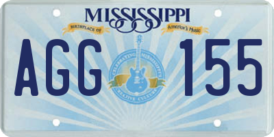 MS license plate AGG155