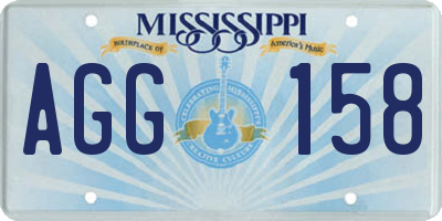 MS license plate AGG158
