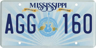 MS license plate AGG160