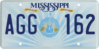 MS license plate AGG162