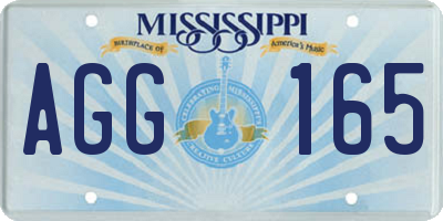 MS license plate AGG165
