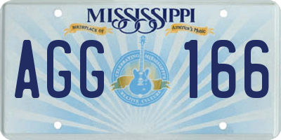 MS license plate AGG166