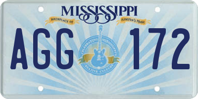 MS license plate AGG172