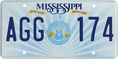 MS license plate AGG174