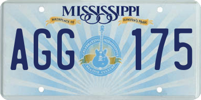 MS license plate AGG175