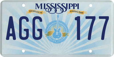 MS license plate AGG177