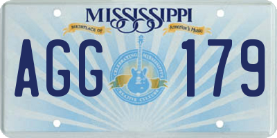 MS license plate AGG179