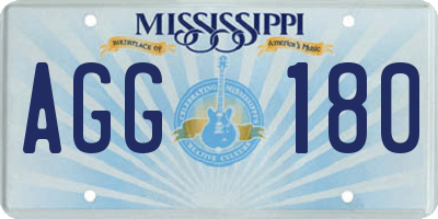 MS license plate AGG180