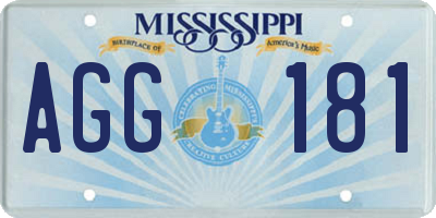 MS license plate AGG181