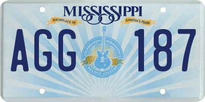 MS license plate AGG187