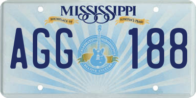 MS license plate AGG188