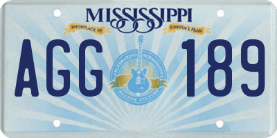 MS license plate AGG189