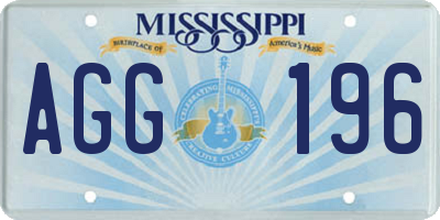 MS license plate AGG196