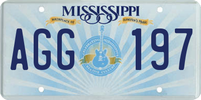 MS license plate AGG197