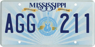 MS license plate AGG211