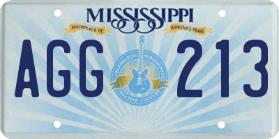MS license plate AGG213