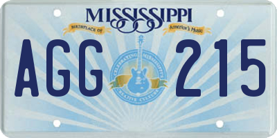 MS license plate AGG215